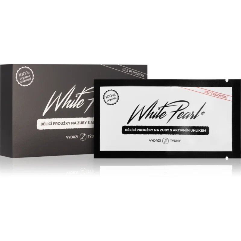 White Pearl Charcoal belilni trakovi za zobe 28 kos