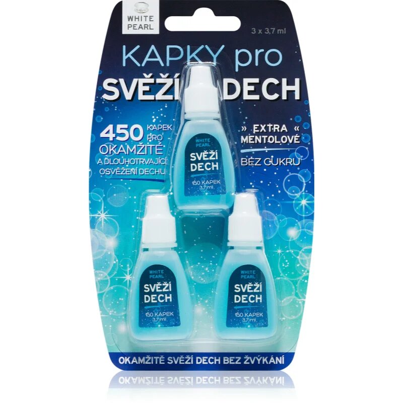 White Pearl Dental Care kapljice za svež dah 3 x 3.7 ml