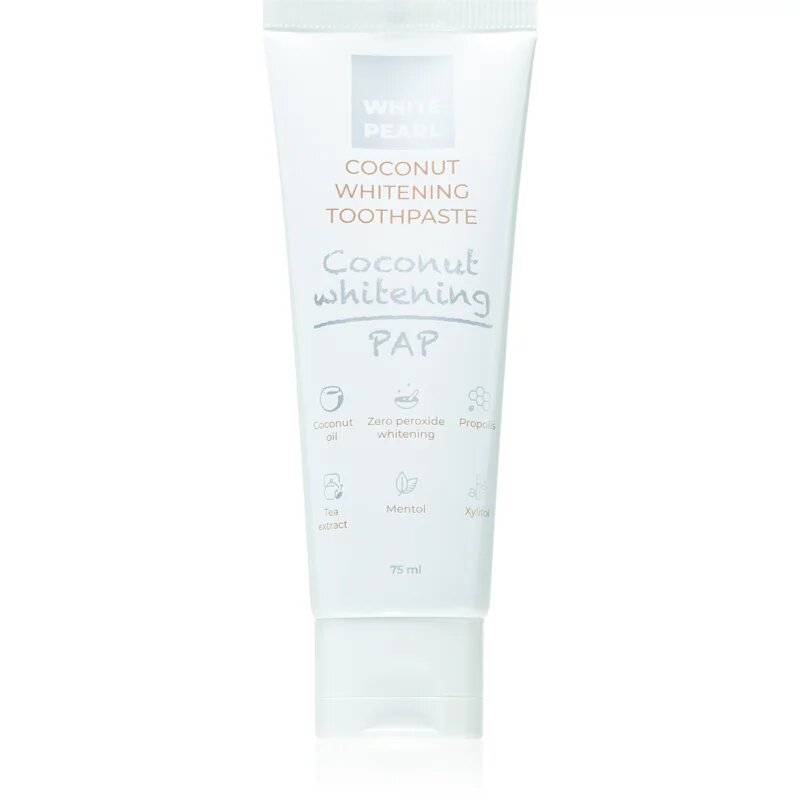 White Pearl PAP Coconut Whitening zobna pasta za beljenje zob 75 ml