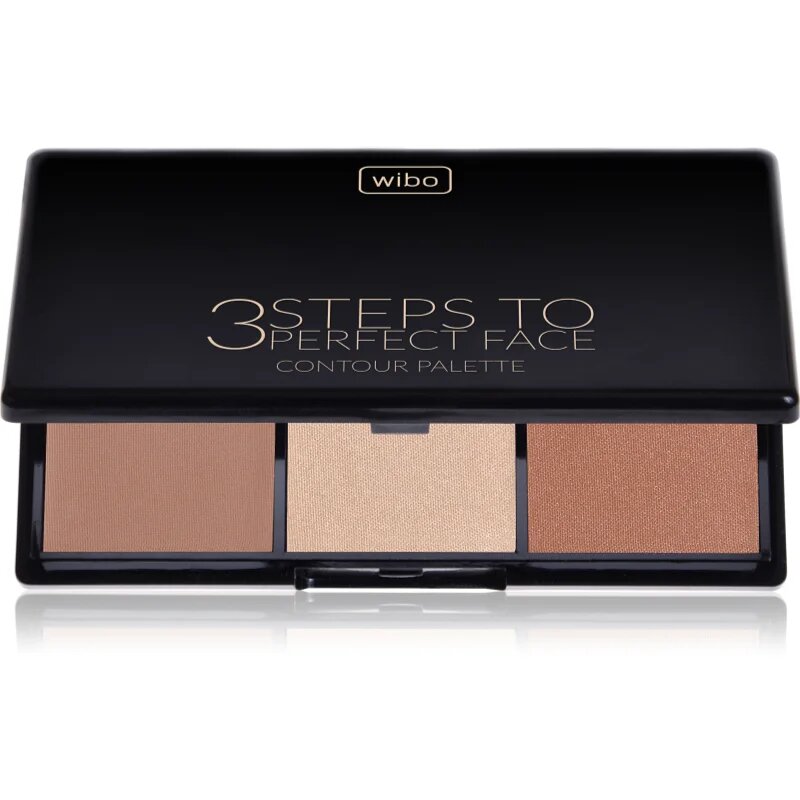 Wibo 3 Steps To Perfect Face Dark paleta za konture obraza za obraz 10 g