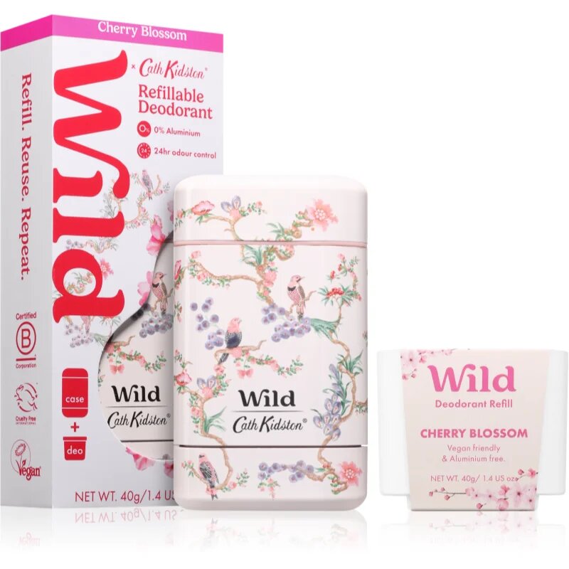 Wild Cherry Blossom Birds and Berries Case trdi deodorant z etuijem 40 g