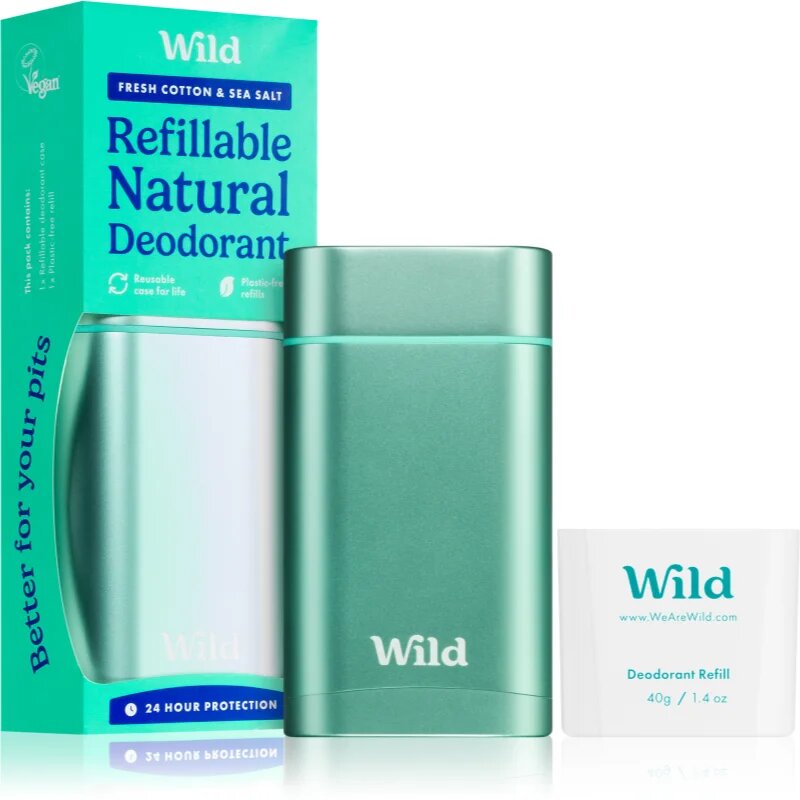 Wild Fresh Cotton & Sea Salt Aqua Case trdi deodorant z etuijem 40 g