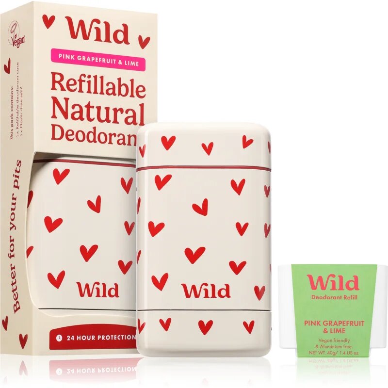 Wild Pink Grapefruit & Lime Heart Case trdi deodorant z etuijem 40 g