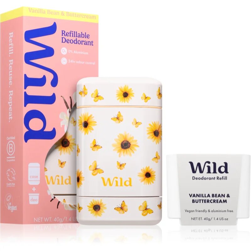 Wild Vanilla Bean Buttercream Sunflower Case trdi deodorant z etuijem 40 g