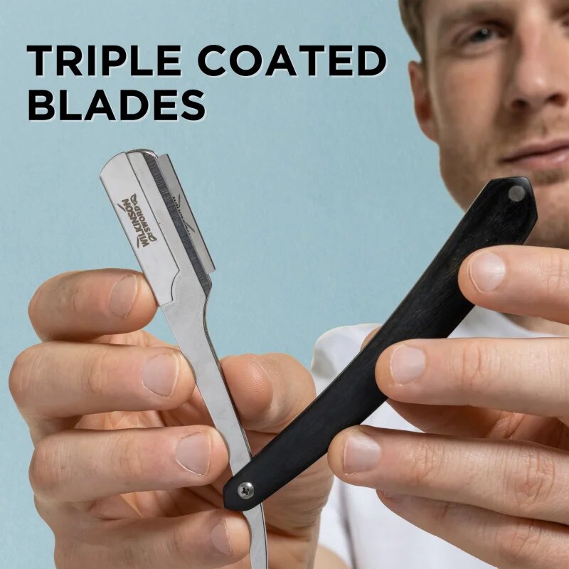 Wilkinson Sword Barber's Style Straight Edge klasična britvica za britje + nadomestne britvice