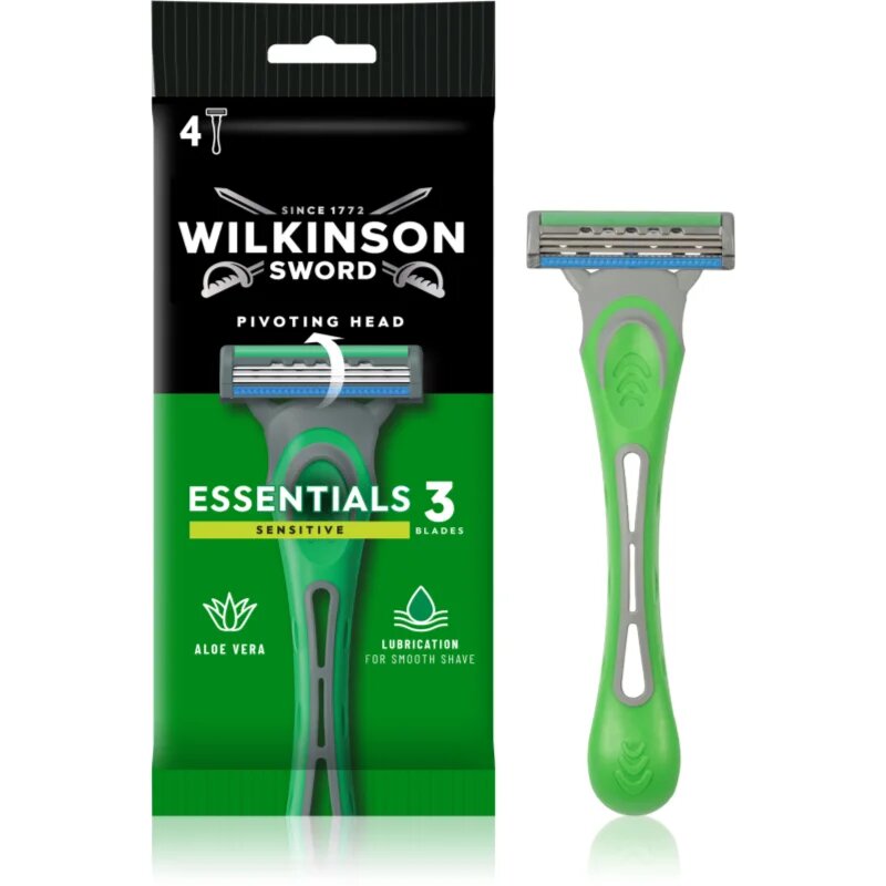 Wilkinson Sword Essentials 3 Sensitive brivniki za enkratno uporabo 4 kos