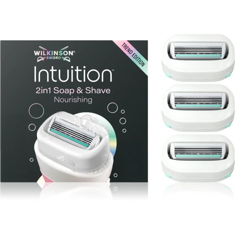 Wilkinson Sword Intuition 2in1 Soap & Shave Nourishing nadomestne britvice 3 kos