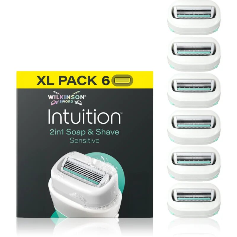 Wilkinson Sword Intuition 2in1 Soap & Shave Sensitive nadomestne britvice 6 kos