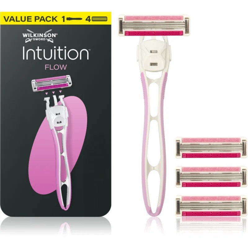 Wilkinson Sword Intuition Flow ženski brivnik + nadomestne britvice 4 kos