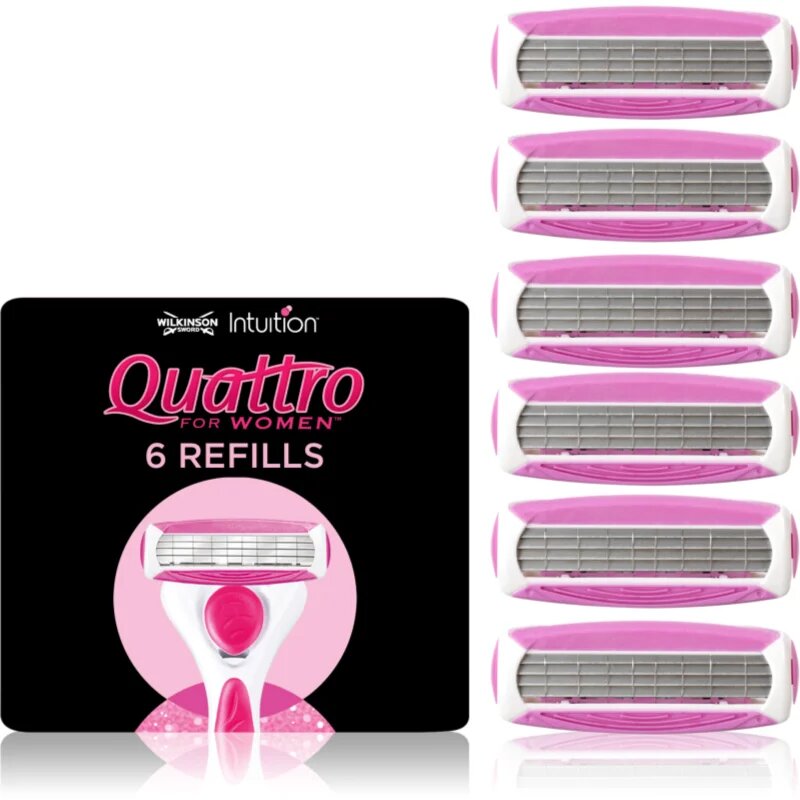 Wilkinson Sword Intuition Quattro for Women nadomestne glave 6 kos