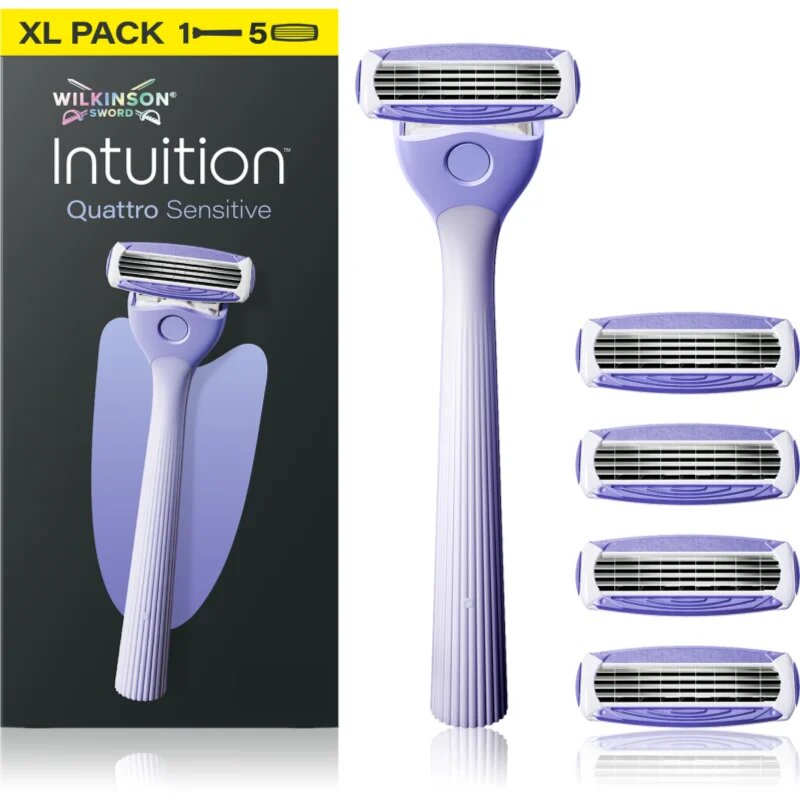Wilkinson Sword Intuition Quattro Sensitive brivnik + nadomestne britvice