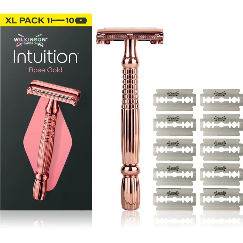 Wilkinson Sword Intuition Rose Gold brivnik + nadomestne britvice 9 ks