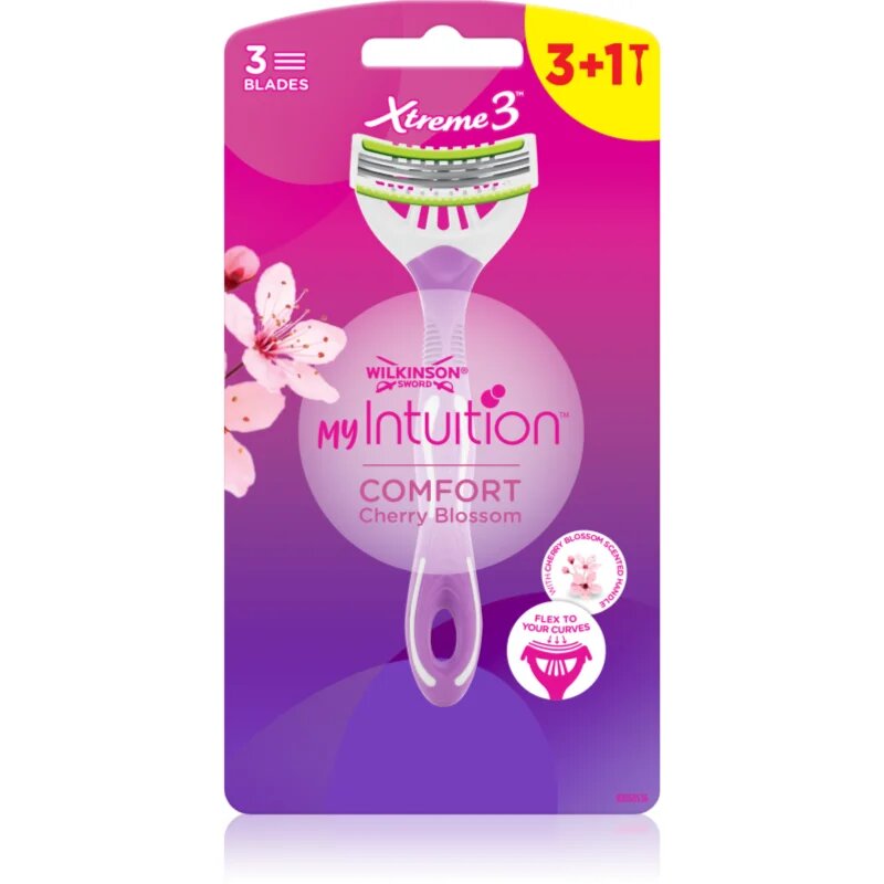 Wilkinson Sword My Intuition Xtreme 3 brivniki za enkratno uporabo Comfort Cherry Blossom 4 kos