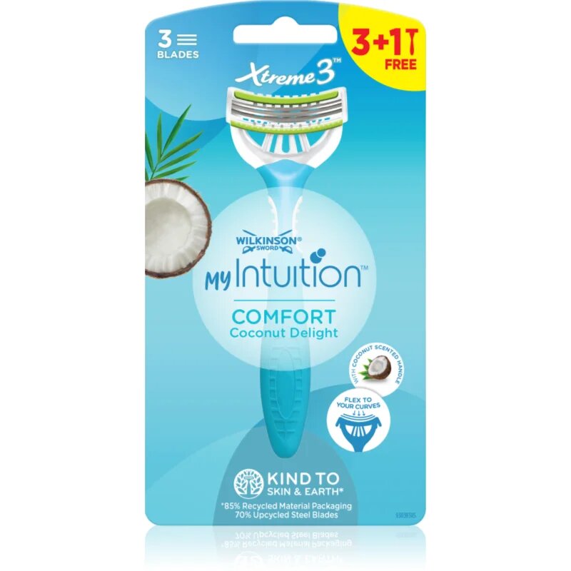 Wilkinson Sword My Intuition Xtreme 3 brivniki za enkratno uporabo Comfort Coconut Delight 4 kos