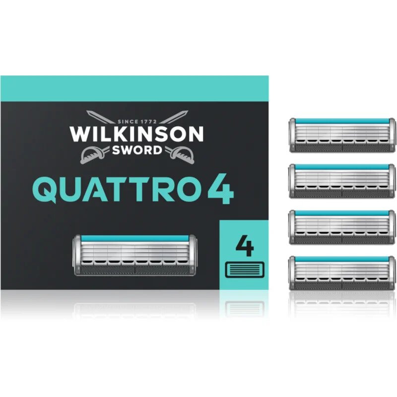 Wilkinson Sword Quattro Essential 4 Titanium Sensitive nadomestne britvice 4 kos