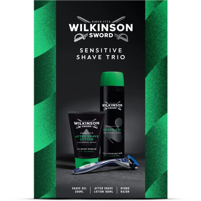 Wilkinson Sword Sensitive Shave Trio darilni set za britje