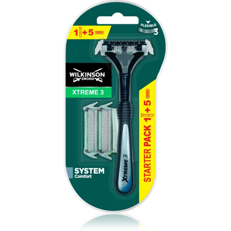 Wilkinson Sword Xtreme 3 Hybrid brivnik + nadomestne glave 5 kos