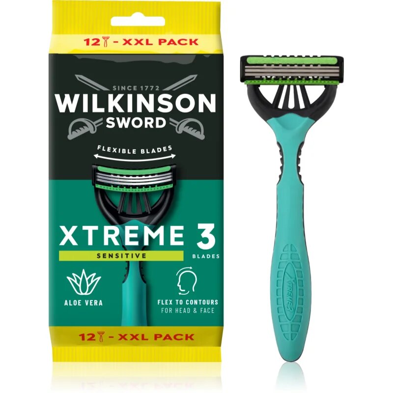Wilkinson Sword Xtreme 3 Sensitive brivniki za enkratno uporabo za moške 12 kos
