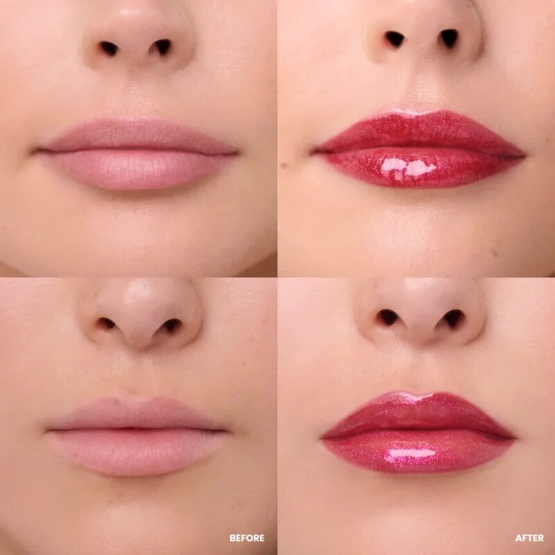 WONDERSKIN Wonder Blading Top Gloss sijaj za ustnice z bleščicami odtenek Red Glitter 4 ml