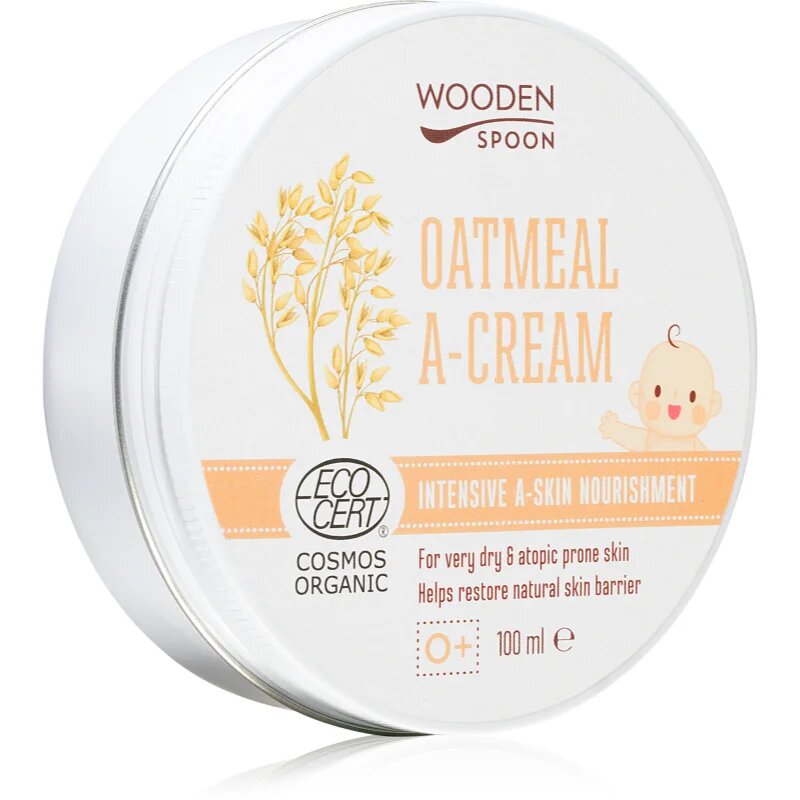 WoodenSpoon Oatmeal A-Cream vlažilna pomirjajoča krema za suho do atopijsko kožo 100 ml