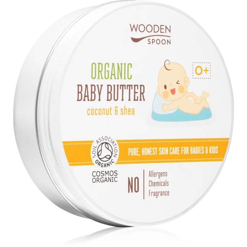WoodenSpoon Organic Coconut & Shea maslo za telo za otroke od rojstva 100 ml