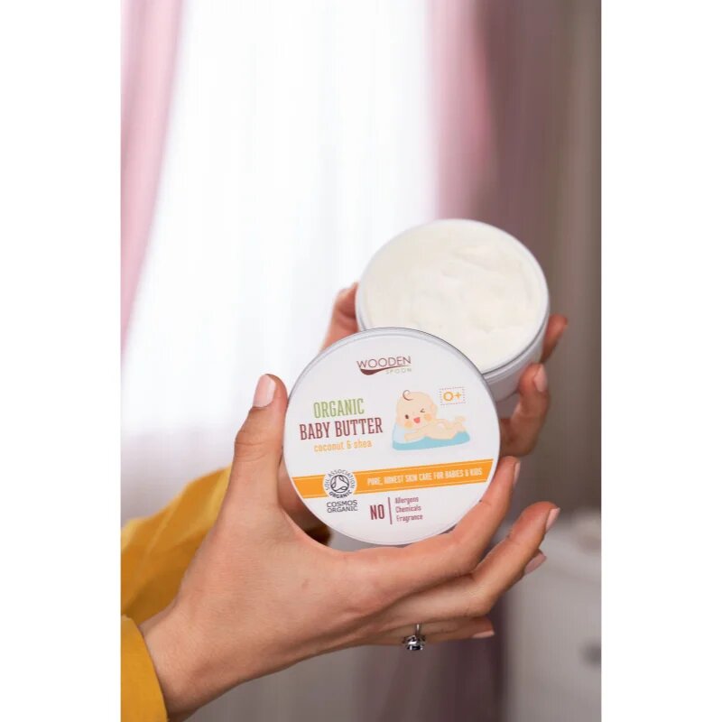 WoodenSpoon Organic Coconut & Shea maslo za telo za otroke od rojstva 100 ml