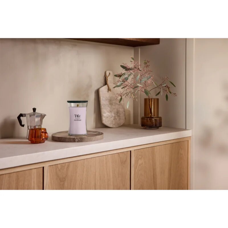 Woodwick Cherry Blossom & Vanilla dišeča sveča z lesenim stenjem 610 g