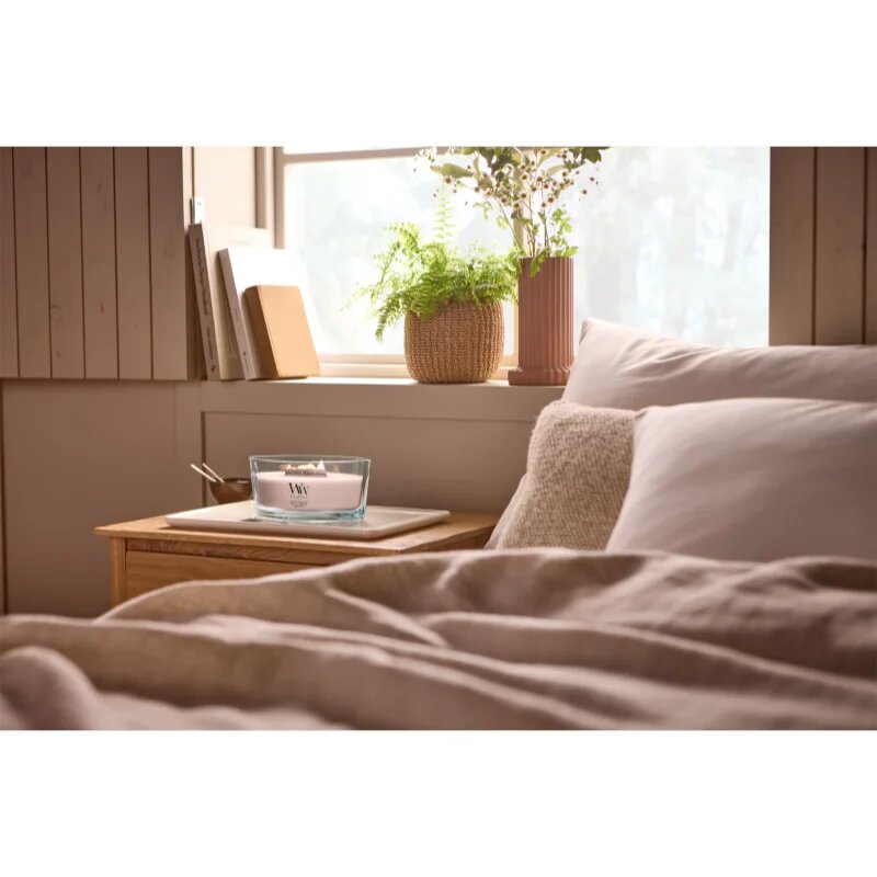 Woodwick Coastal Sunberry dišeča sveča z lesenim stenjem 453.6 g