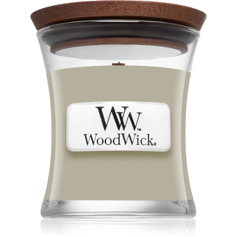 Woodwick Fireside Au Coin Du Feu dišeča sveča z lesenim stenjem 85 g