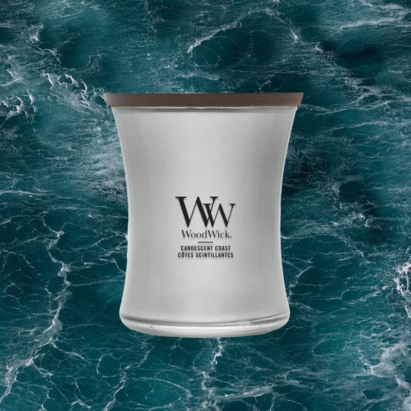 Woodwick Precious Metals Candescent Coast dišeča sveča 275 g