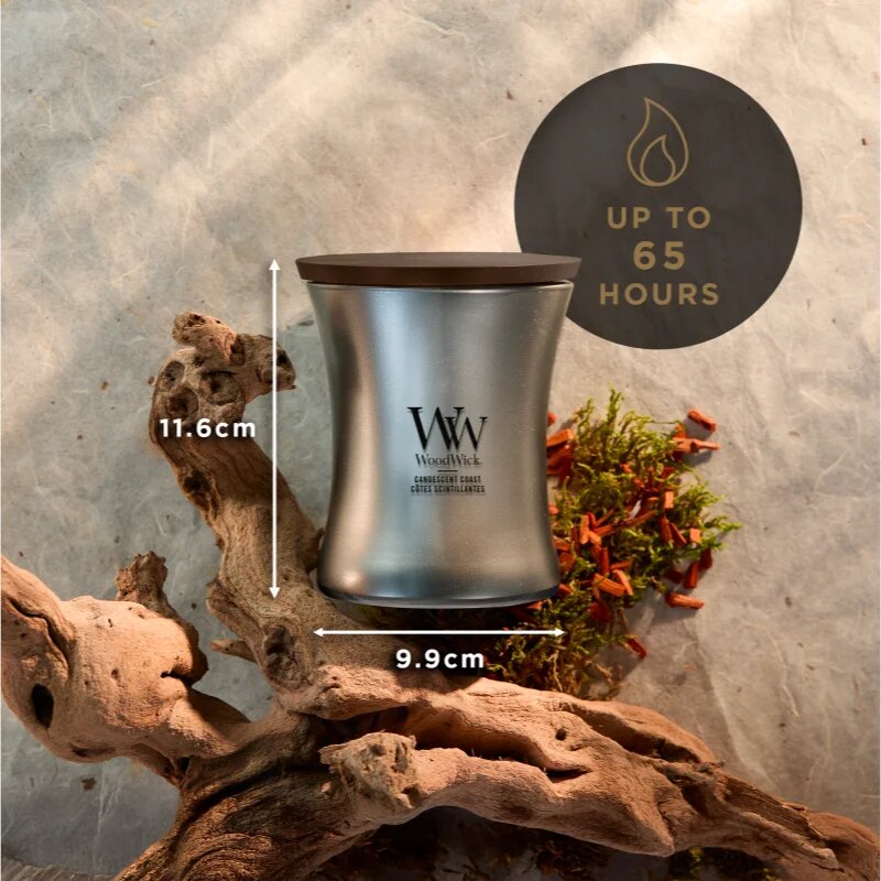 Woodwick Precious Metals Candescent Coast dišeča sveča 275 g