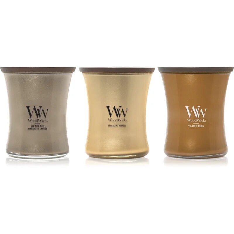 Woodwick Precious Metals Trio Pack darilni set