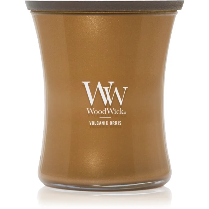 Woodwick Precious Metals Volkanic Orris dišeča sveča 275 g