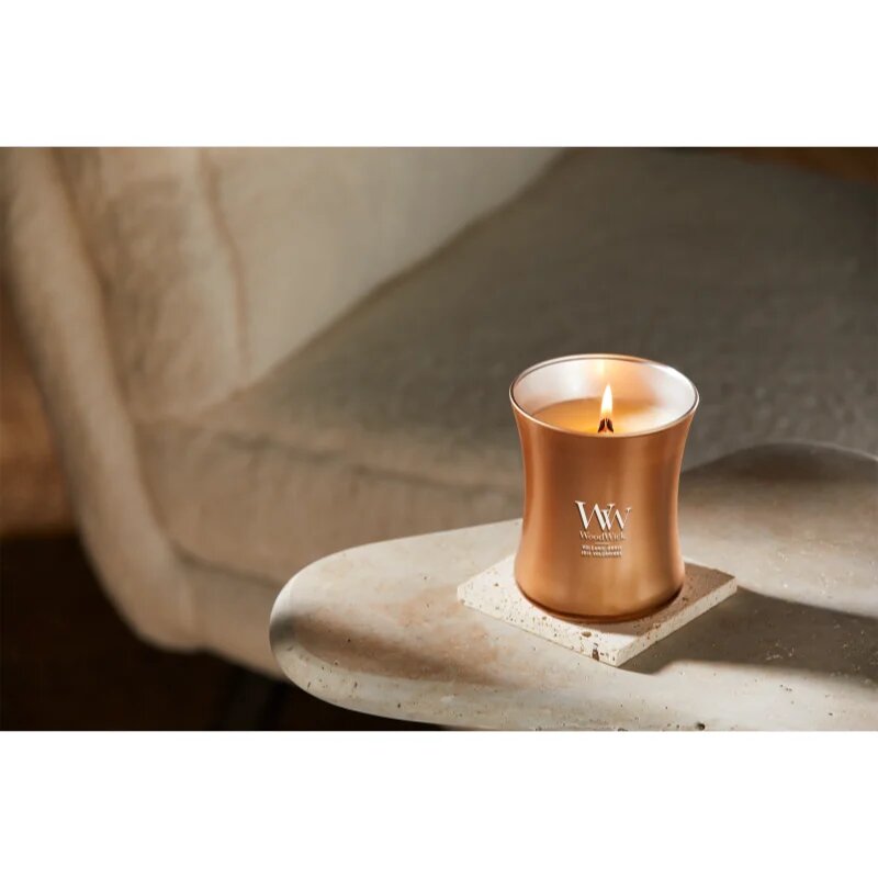 Woodwick Precious Metals Volkanic Orris dišeča sveča 275 g