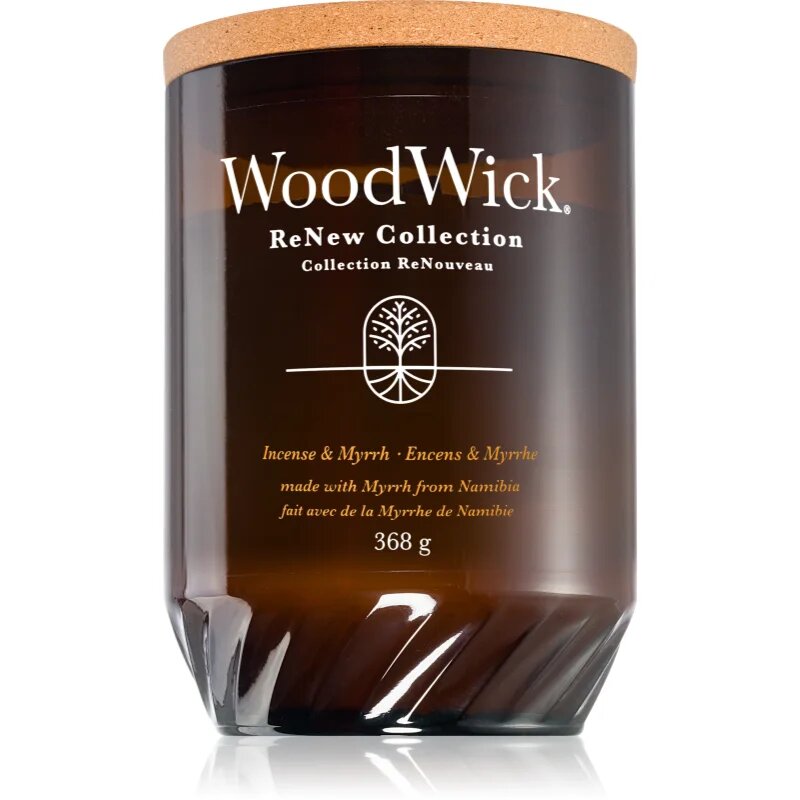 Woodwick Renew Incense & Myrrh dišeča sveča 368 g