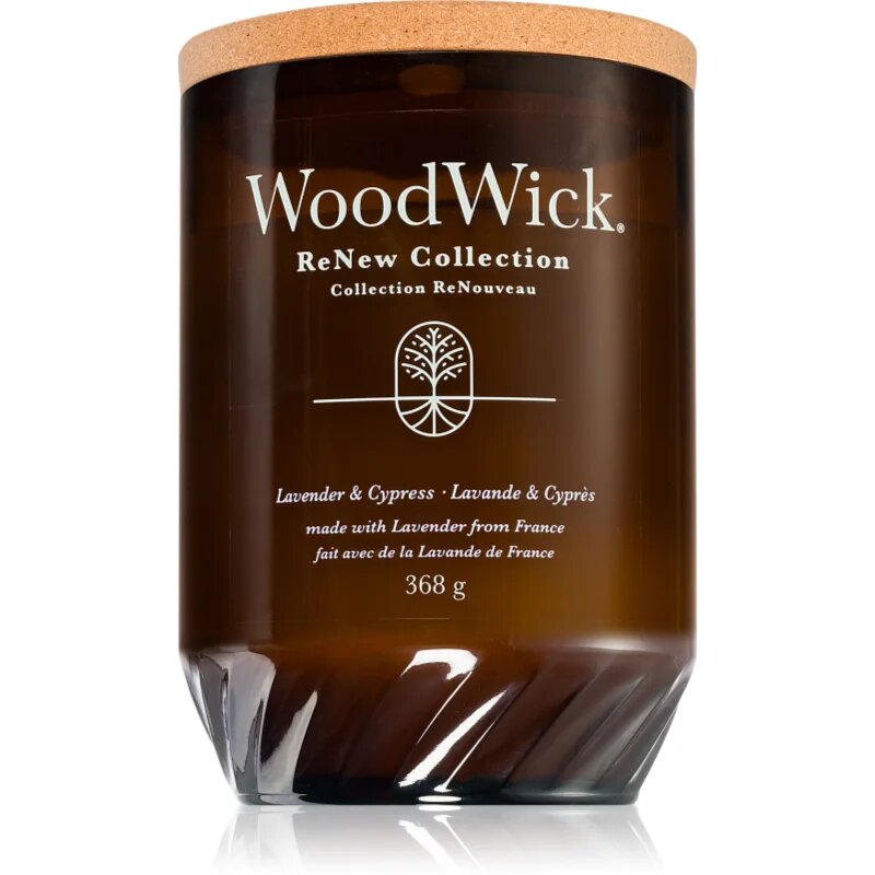 Woodwick Renew Lavender & Cypress dišeča sveča 368 g