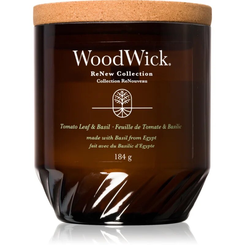 Woodwick Tomato Leaf & Basil dišeča sveča 184 g