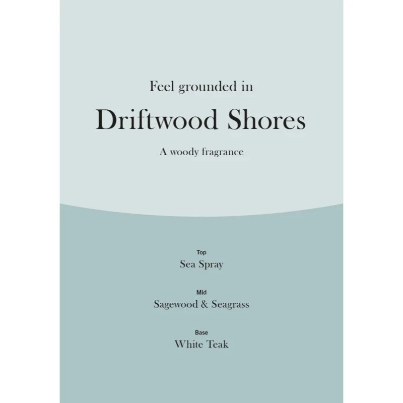 Woodwick Trilogy Driftwood Shores dišeča sveča z lesenim stenjem 610 g