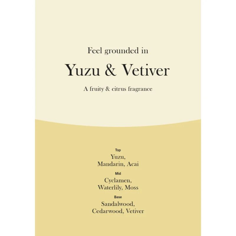Woodwick Yuzu & Vetiver dišeča sveča z lesenim stenjem 275 g
