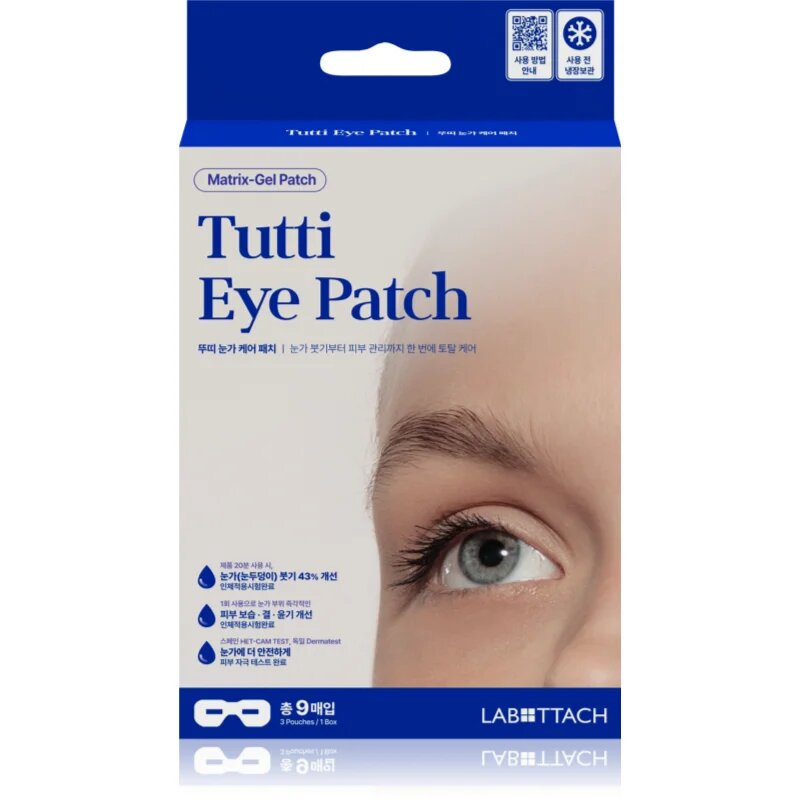 Wooshin Labottach Tutti Eye regeneracijske hidrogel blazinice za predel pod očmi 9 kos
