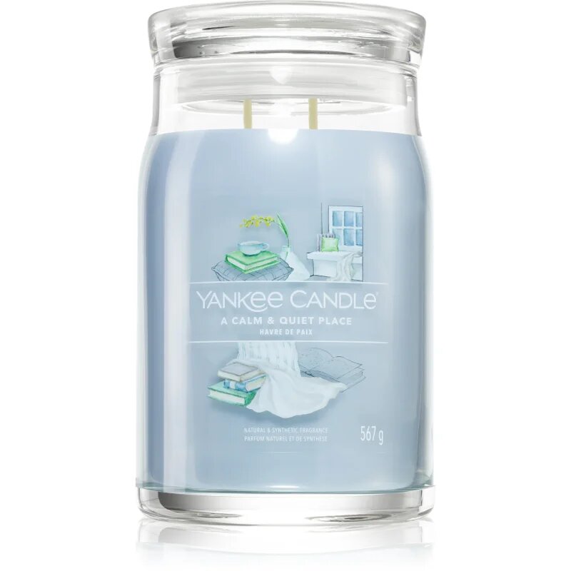 Yankee Candle A Calm & Quiet Place dišeča sveča Signature 567 g