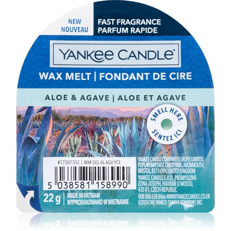 Yankee Candle Aloe & Agave vosek za aroma lučko 22 g