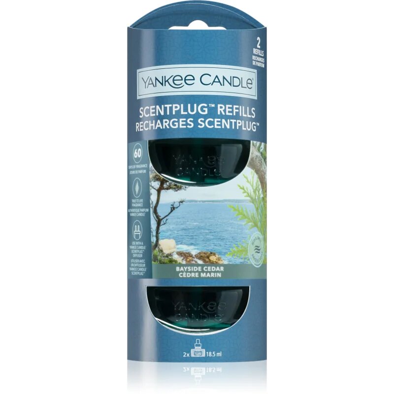Yankee Candle Bayside Cedar nadomestno polnilo za električni difuzor 2x18.5 ml