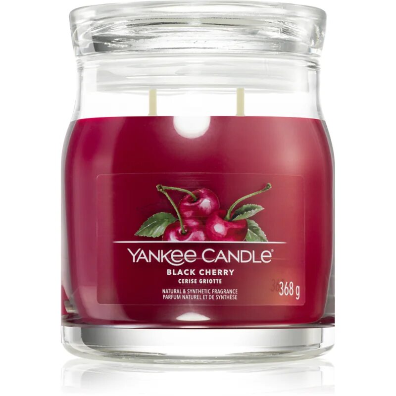 Yankee Candle Black Cherry dišeča sveča Signature 368 g