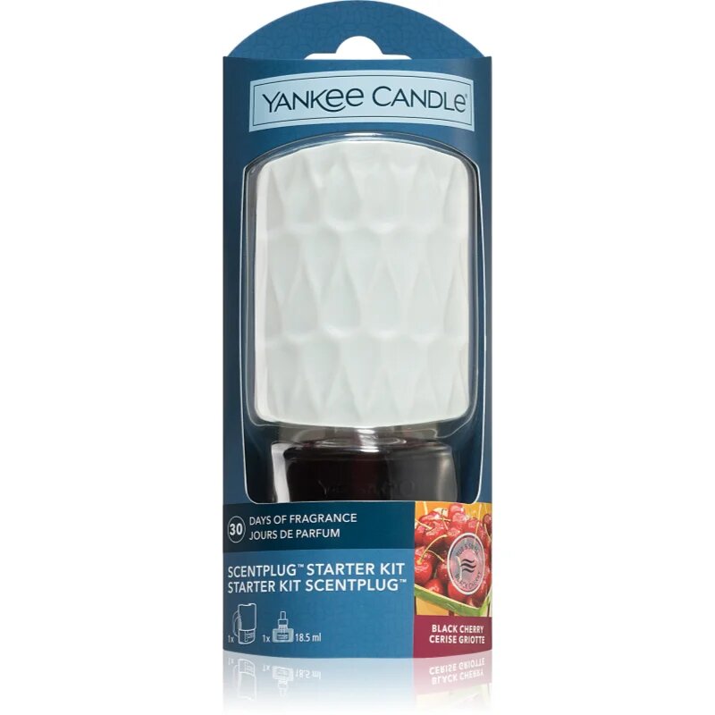 Yankee Candle Black Cherry električni difuzor + nadomestno polnilo 1 kos