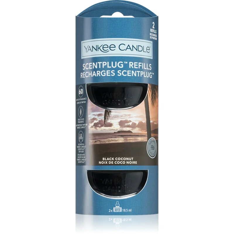 Yankee Candle Black Coconut nadomestno polnilo za aroma difuzor 2x18.5 ml