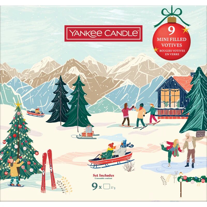 Yankee Candle Christmas Collection 9 Votive Candles darilni set