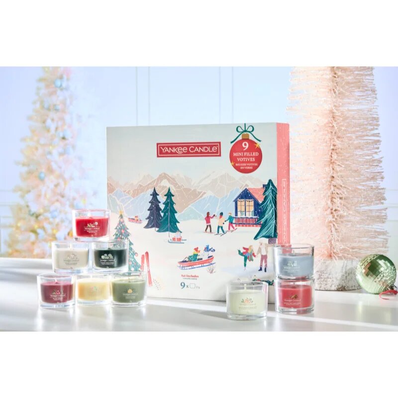 Yankee Candle Christmas Collection 9 Votive Candles darilni set