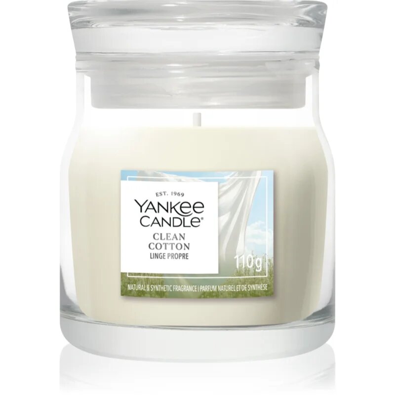 Yankee Candle Clean Cotton dišeča sveča Signature 110 g