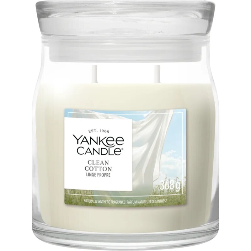 Yankee Candle Clean Cotton dišeča sveča Signature 368 g